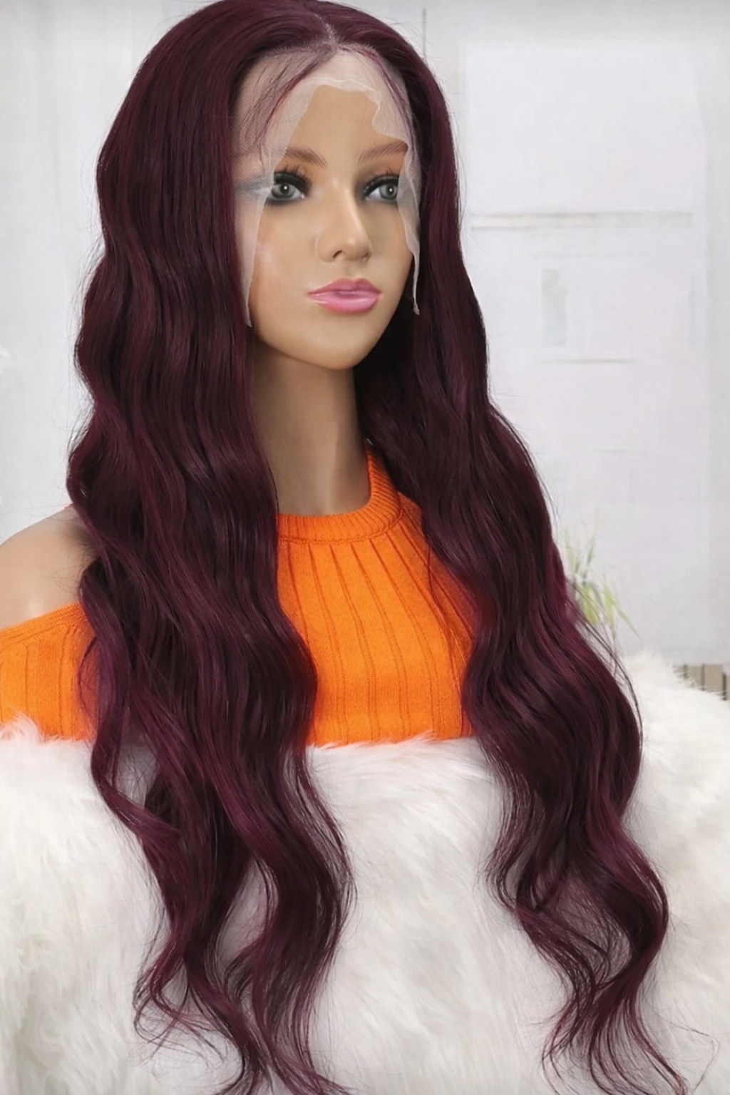 Burgundy Luxe Wave – 26” Body Wave Wig