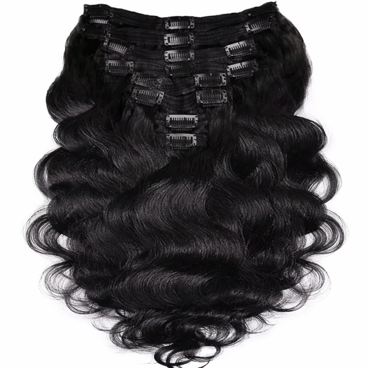 LuxeWave Seamless Clip-In Extensions (100% Human Hair)